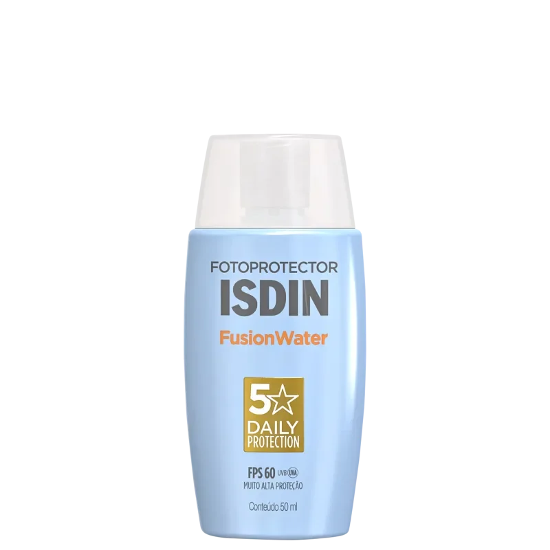 Protetor Solar ISDIN Fusion Water FPS 60 Sem Cor – Oil Control e Toque Seco